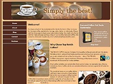 Top Notch Coffee eCommerce website